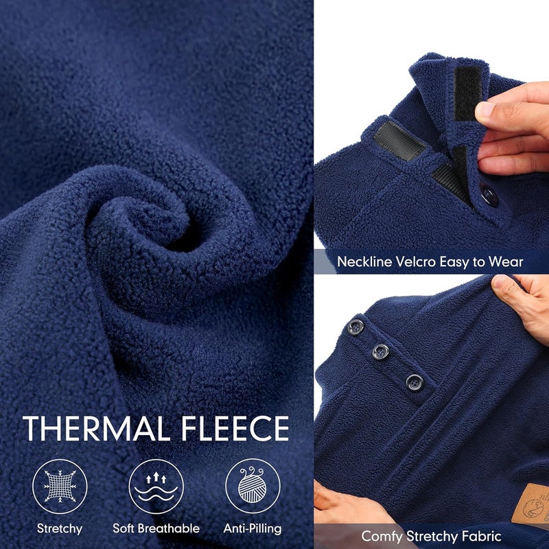 cyeollo Store Fleece Dog Pajamas Onesie Pjs Jumpsuit Thermal Stretchy Pet Clothes Outfits Winter Dog Pajamas for Small Medium Dogs, Navy XL - Image 5